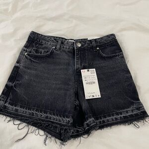 Zara Dark Wash Jean Shorts